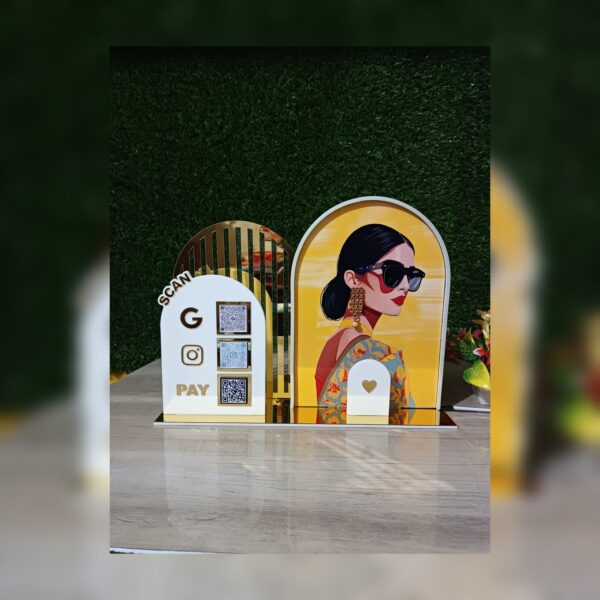 Customized QR standy with neon